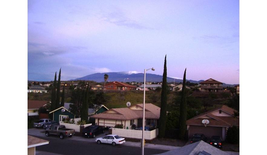 Front View of Mauna Kea with Snow (Winter)