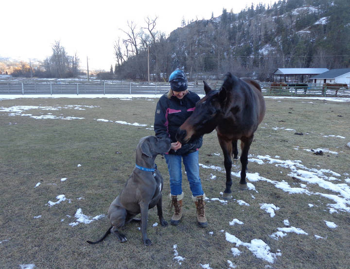 River making friends with Shaydee