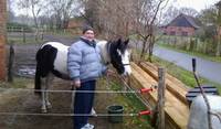 winter time feeding and caring for a neighbor's Cob mare...