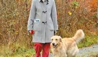 Walking Tess on Vancouver Island, British Columbia. 