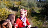 Maggie 'n' Kismet enjoy the hills of Ronda