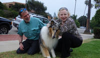 Judy and Sandy with The Bandit, Los Angeles, USA