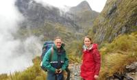 Andrew and Karen on the world-famous Milford Track in NZ